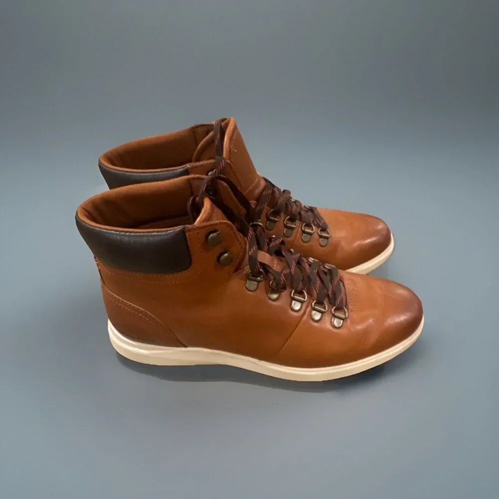Cole Haan Grand OS Brown Leather Lace Up Hiker Boots Men's Size 7.5M